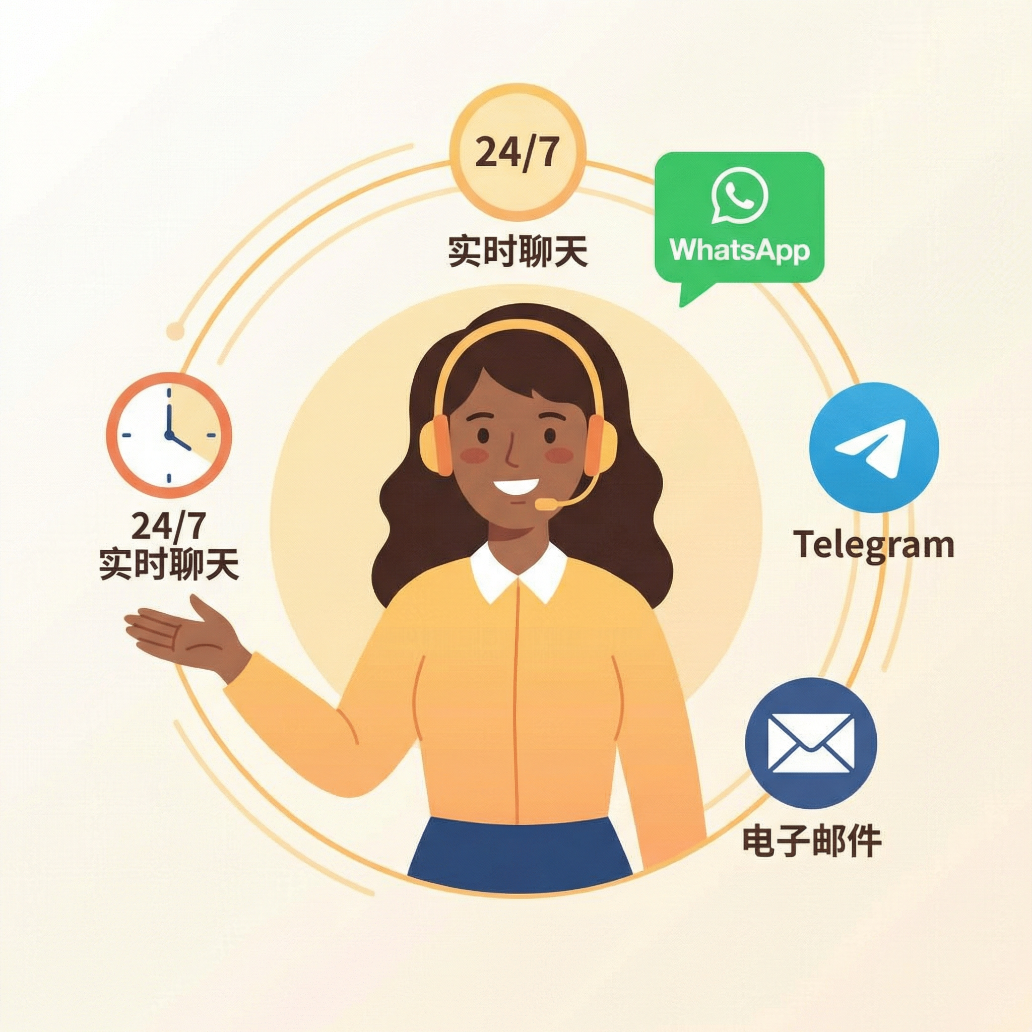 亚洲必赢多渠道客户支持服务